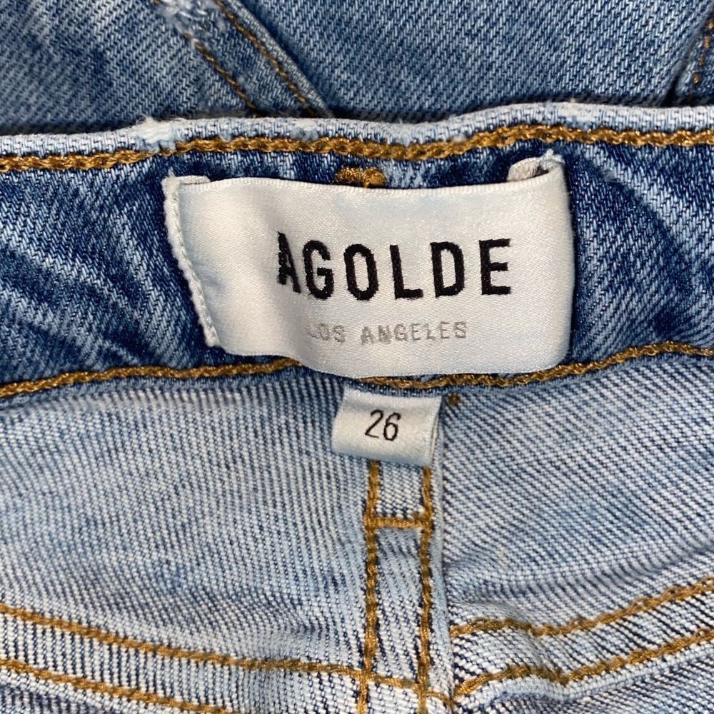 AGOLDE Women’s Denim Distressed Raw Hem Skinny Jeans - Picture 3 of 7